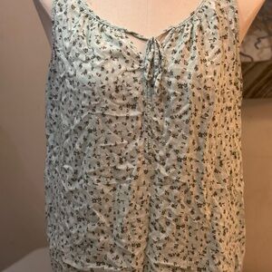 Sonoma Mint Green Floral Women's Tank Top Lg